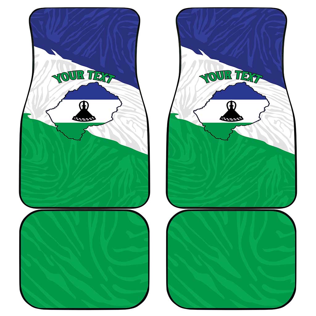Personalised Lesotho Car Mats Coat Of Arms With Map