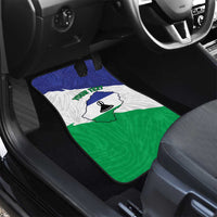 Personalised Lesotho Car Mats Coat Of Arms With Map