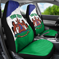 Personalised Lesotho Car Seat Cover Coat Of Arms With Map