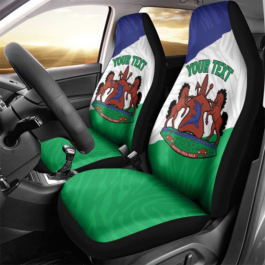 Personalised Lesotho Car Seat Cover Coat Of Arms With Map