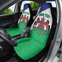 Personalised Lesotho Car Seat Cover Coat Of Arms With Map