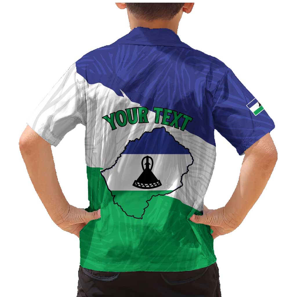 Personalised Lesotho Family Matching Mermaid Dress and Hawaiian Shirt Coat Of Arms With Map