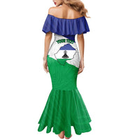 Personalised Lesotho Family Matching Mermaid Dress and Hawaiian Shirt Coat Of Arms With Map