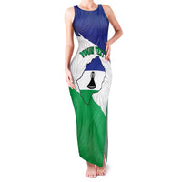 Personalised Lesotho Family Matching Tank Maxi Dress and Hawaiian Shirt Coat Of Arms With Map