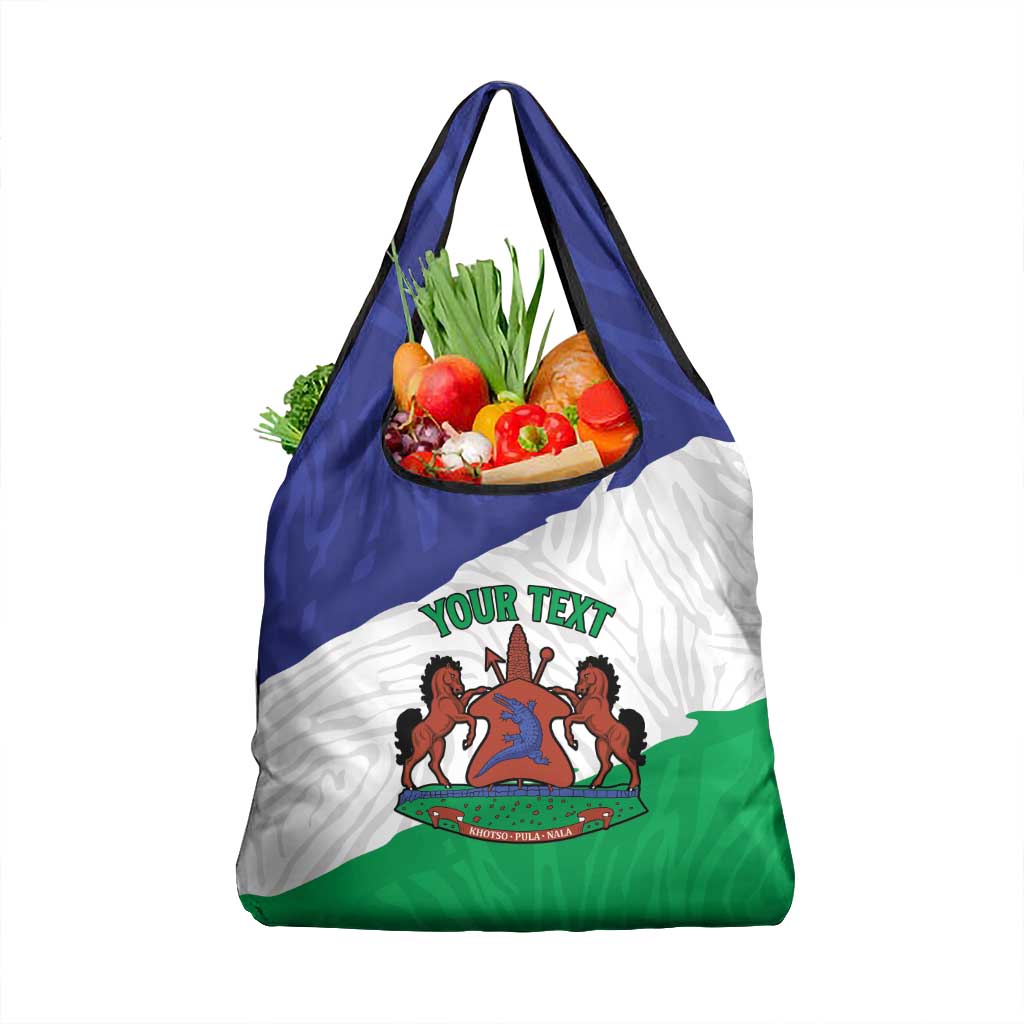Personalised Lesotho Grocery Bag Coat Of Arms With Map