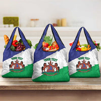 Personalised Lesotho Grocery Bag Coat Of Arms With Map