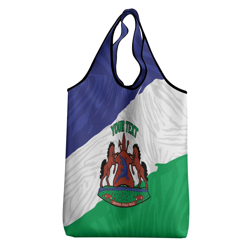 Personalised Lesotho Grocery Bag Coat Of Arms With Map