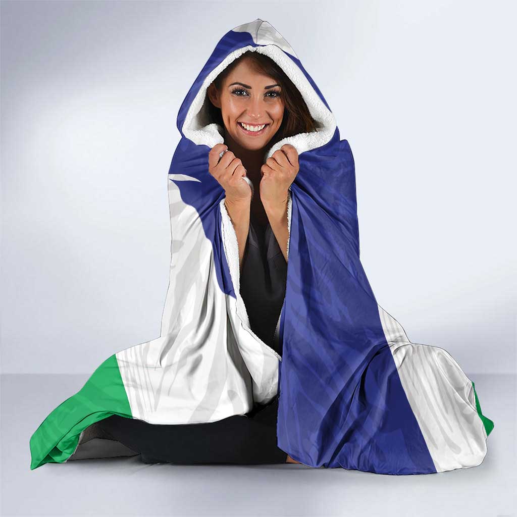 Personalised Lesotho Hooded Blanket Coat Of Arms With Map