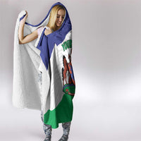 Personalised Lesotho Hooded Blanket Coat Of Arms With Map