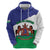 Personalised Lesotho Hoodie Coat Of Arms With Map
