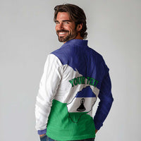 Personalised Lesotho Long Sleeve Polo Shirt Coat Of Arms With Map
