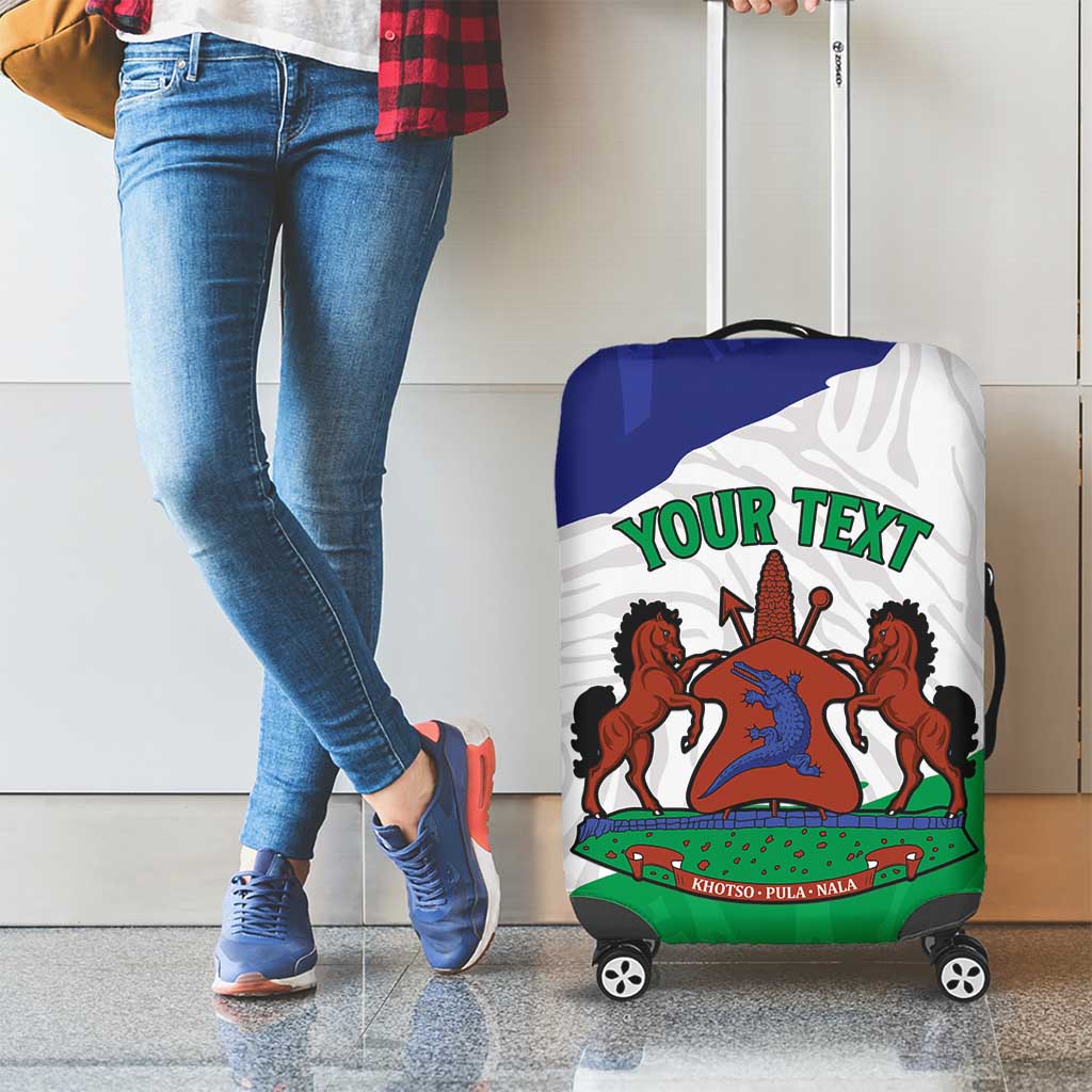 Personalised Lesotho Luggage Cover Coat Of Arms With Map