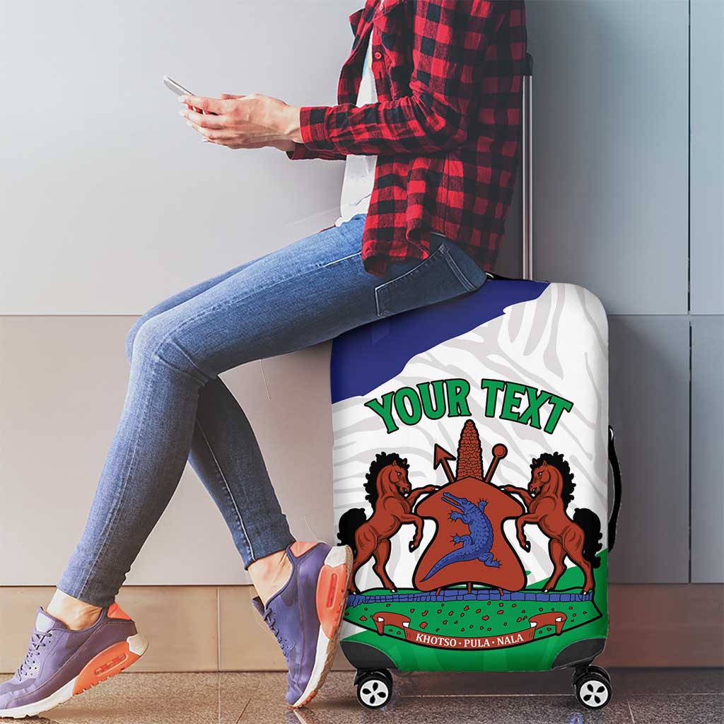 Personalised Lesotho Luggage Cover Coat Of Arms With Map