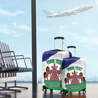 Personalised Lesotho Luggage Cover Coat Of Arms With Map