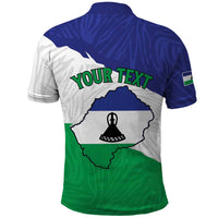 Personalised Lesotho Polo Shirt Coat Of Arms With Map