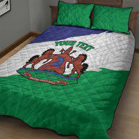 Personalised Lesotho Quilt Bed Set Coat Of Arms With Map