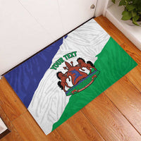 Personalised Lesotho Rubber Doormat Coat Of Arms With Map