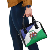 Personalised Lesotho Shoulder Handbag Coat Of Arms With Map