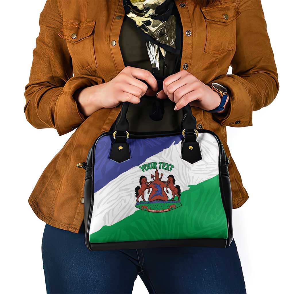 Personalised Lesotho Shoulder Handbag Coat Of Arms With Map
