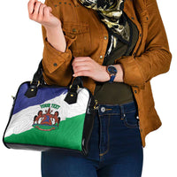 Personalised Lesotho Shoulder Handbag Coat Of Arms With Map