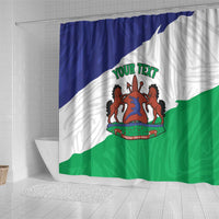 Personalised Lesotho Shower Curtain Coat Of Arms With Map