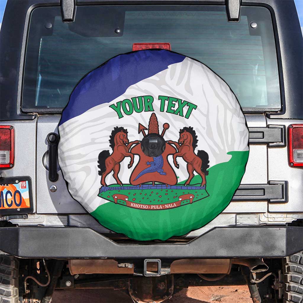 Personalised Lesotho Spare Tire Cover Coat Of Arms With Map