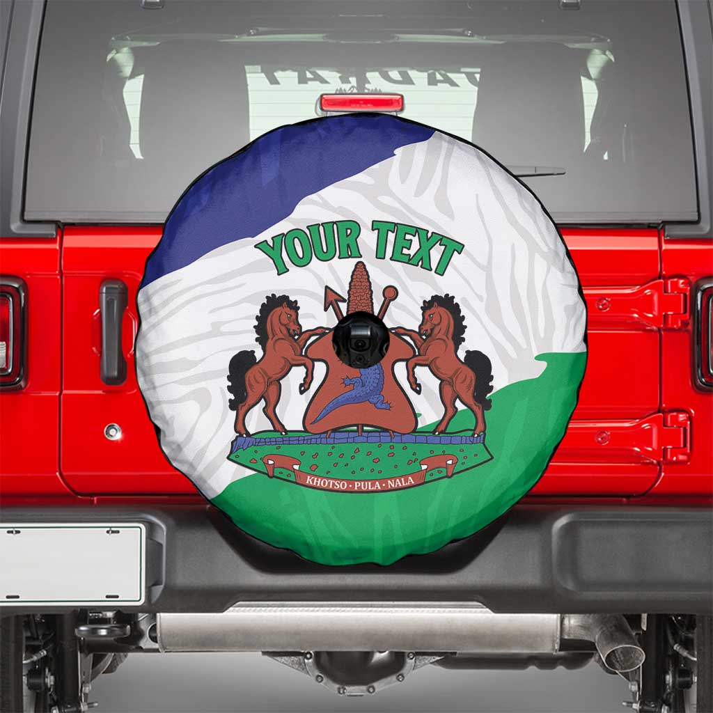 Personalised Lesotho Spare Tire Cover Coat Of Arms With Map