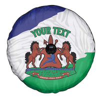 Personalised Lesotho Spare Tire Cover Coat Of Arms With Map