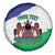 Personalised Lesotho Spare Tire Cover Coat Of Arms With Map