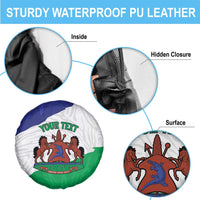 Personalised Lesotho Spare Tire Cover Coat Of Arms With Map