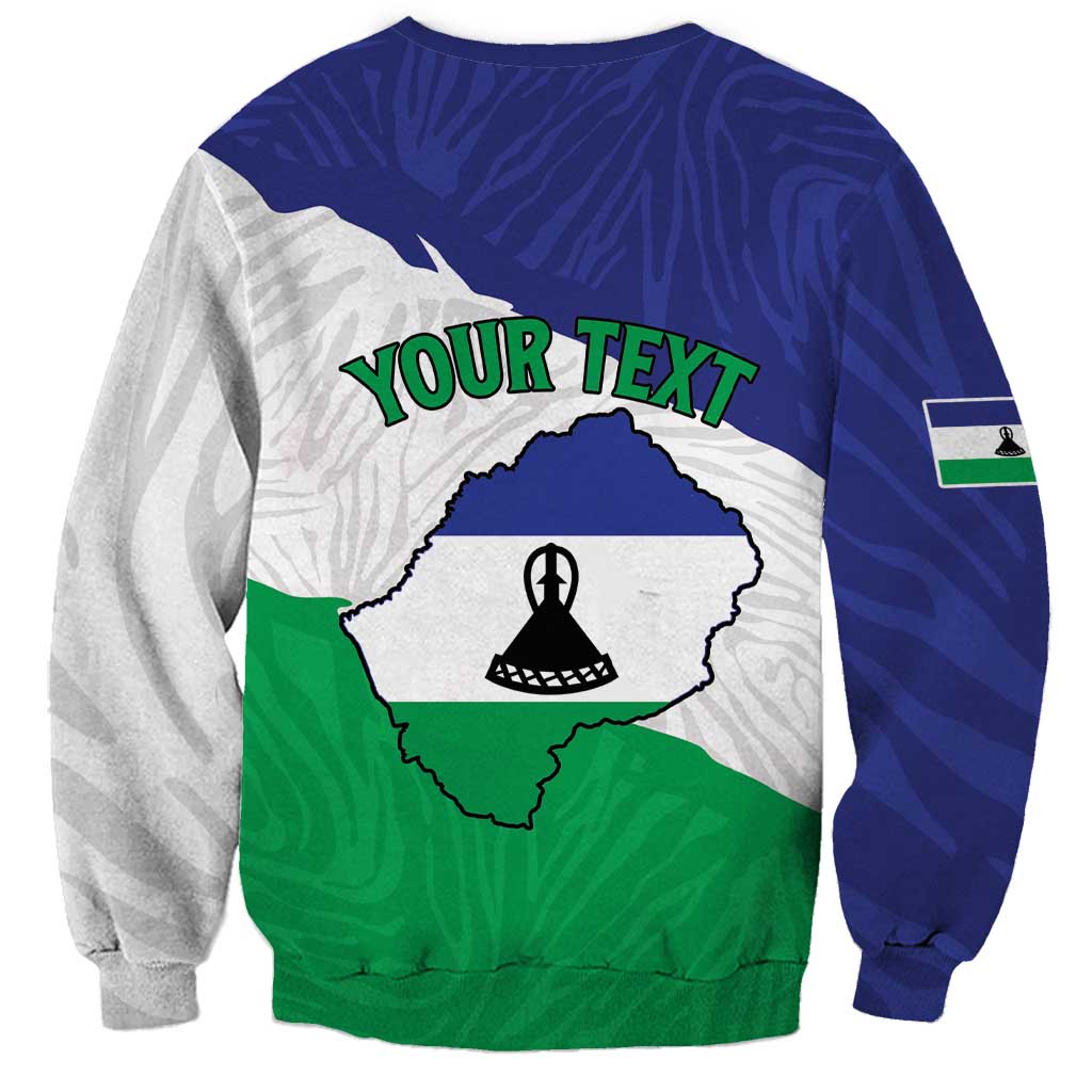 Personalised Lesotho Sweatshirt Coat Of Arms With Map