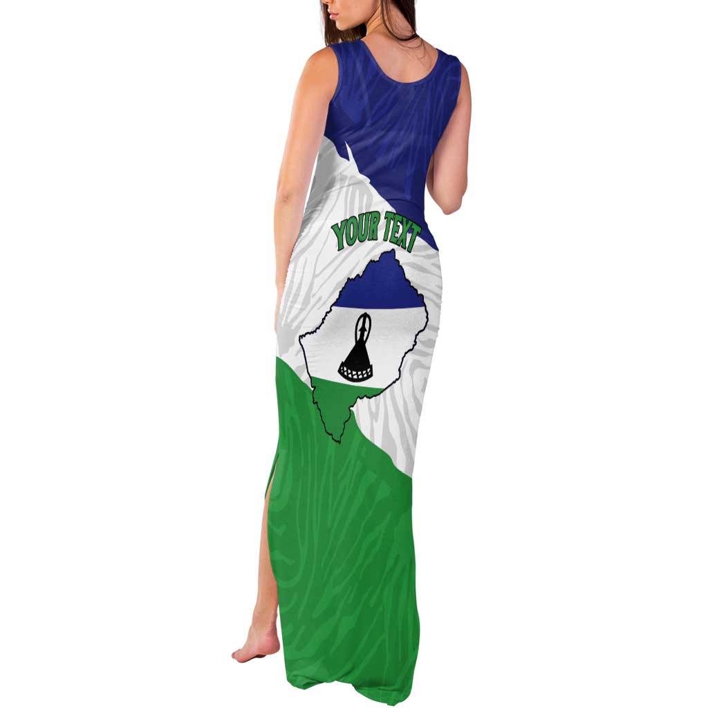 Personalised Lesotho Tank Maxi Dress Coat Of Arms With Map