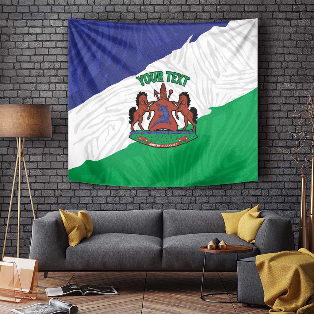 Personalised Lesotho Tapestry Coat Of Arms With Map