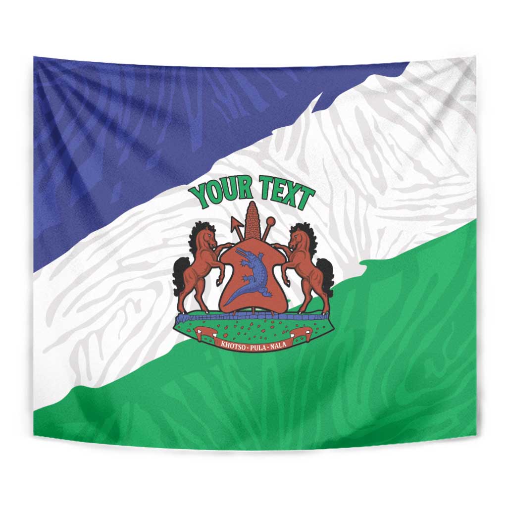 Personalised Lesotho Tapestry Coat Of Arms With Map