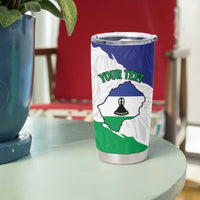 Personalised Lesotho Tumbler Cup Coat Of Arms With Map