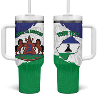 Personalised Lesotho Tumbler With Handle Coat Of Arms With Map