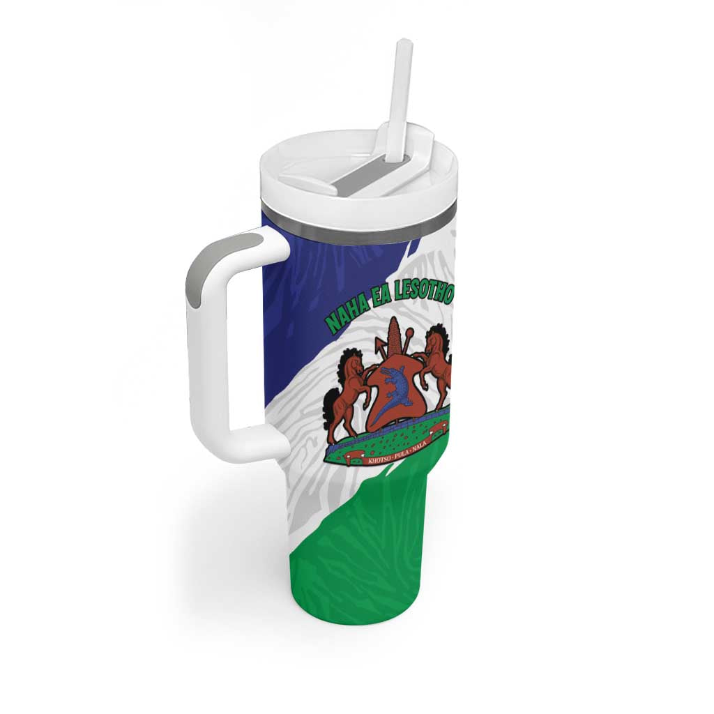 Personalised Lesotho Tumbler With Handle Coat Of Arms With Map