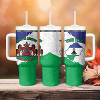 Personalised Lesotho Tumbler With Handle Coat Of Arms With Map