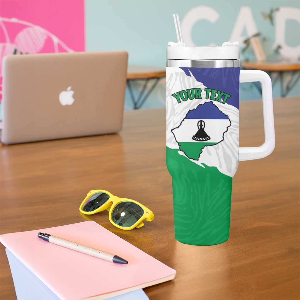 Personalised Lesotho Tumbler With Handle Coat Of Arms With Map