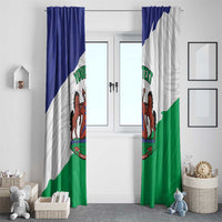 Personalised Lesotho Window Curtain Coat Of Arms With Map