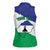 Personalised Lesotho Women Sleeveless Polo Shirt Coat Of Arms With Map