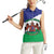 Personalised Lesotho Women Sleeveless Polo Shirt Coat Of Arms With Map
