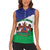 Personalised Lesotho Women Sleeveless Polo Shirt Coat Of Arms With Map