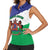 Personalised Lesotho Women Sleeveless Polo Shirt Coat Of Arms With Map