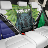 Personalised Lesotho Black Rhinoceros Back Car Seat Cover With Aloe Polyphylla
