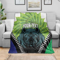 Personalised Lesotho Black Rhinoceros Blanket With Aloe Polyphylla
