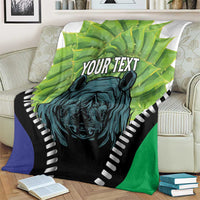 Personalised Lesotho Black Rhinoceros Blanket With Aloe Polyphylla