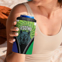 Personalised Lesotho Black Rhinoceros 4 in 1 Can Cooler Tumbler With Aloe Polyphylla
