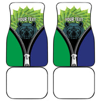 Personalised Lesotho Black Rhinoceros Car Mats With Aloe Polyphylla