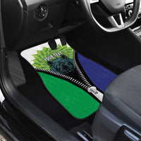 Personalised Lesotho Black Rhinoceros Car Mats With Aloe Polyphylla